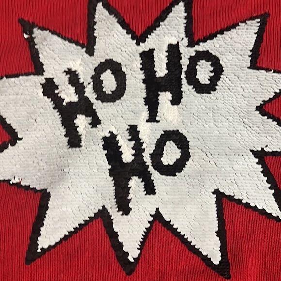 Divided by H&M red sweater size M with reversible sequins in black and white - Picture 4 of 7